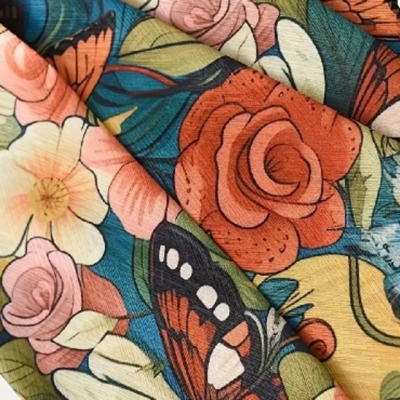 Floral Patterned Silky twilly - Picture 3 of 7